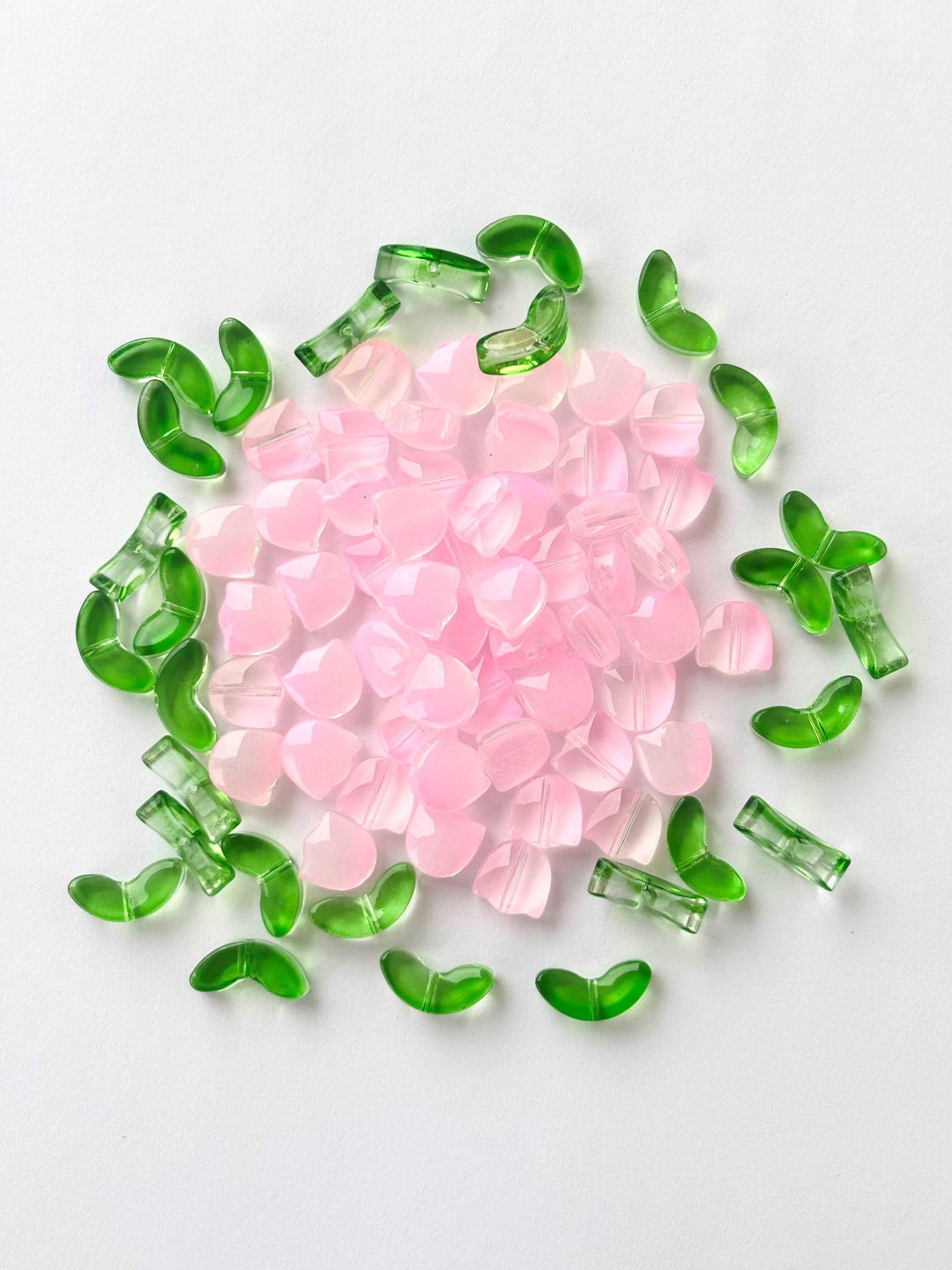 Translucent Pink Tulip Beads