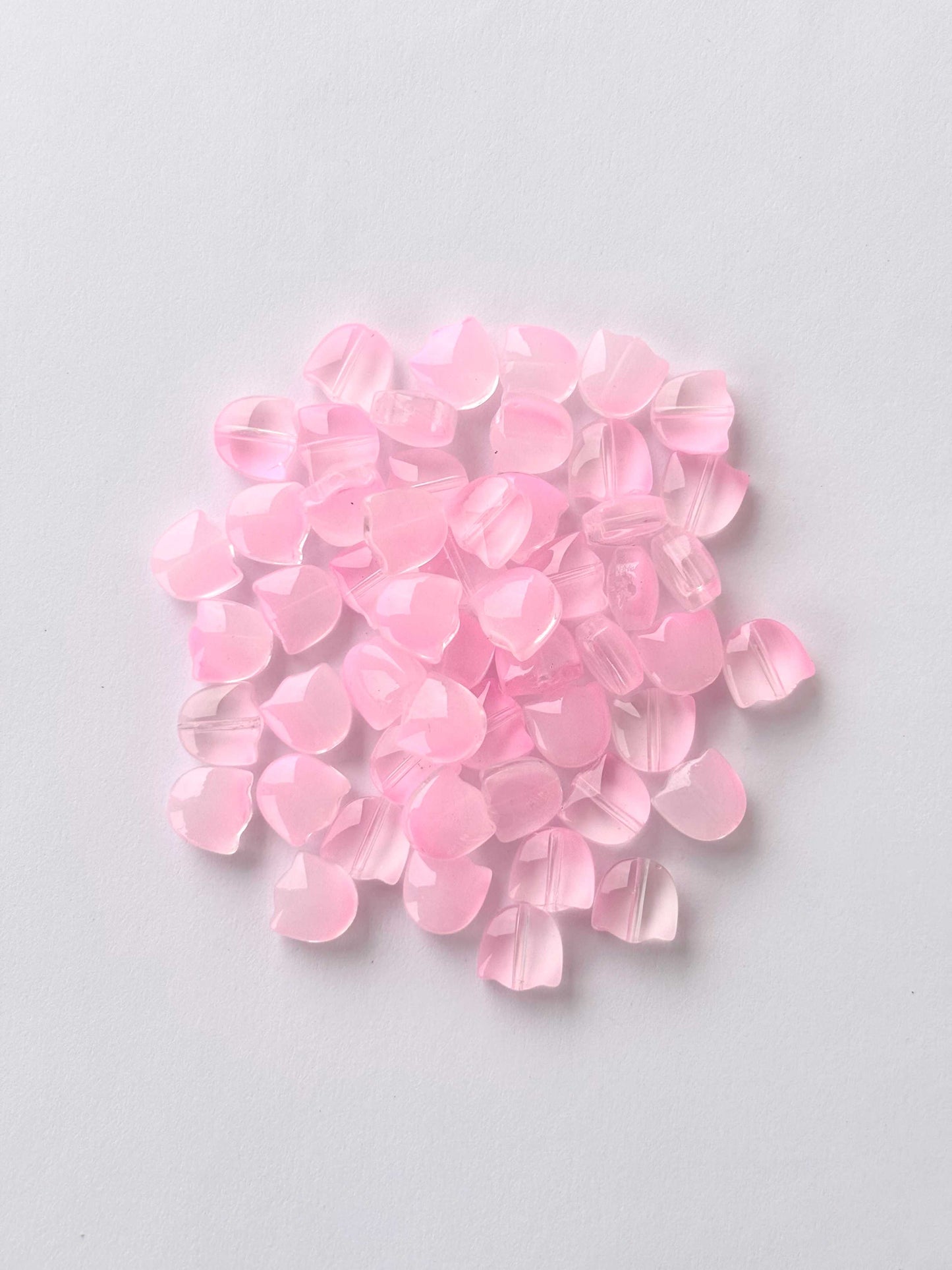 Translucent Pink Tulip Beads