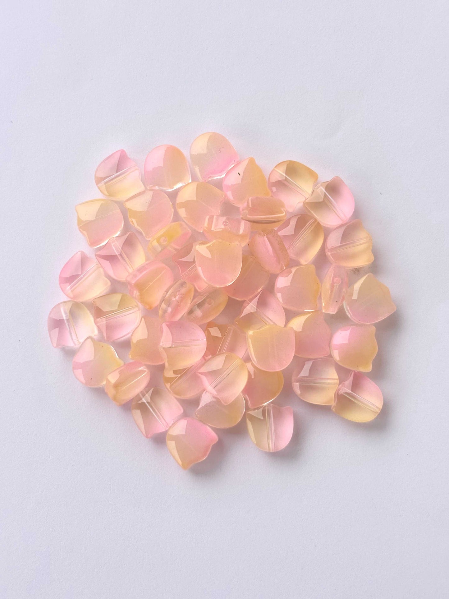 Peach Tulip Flower Beads