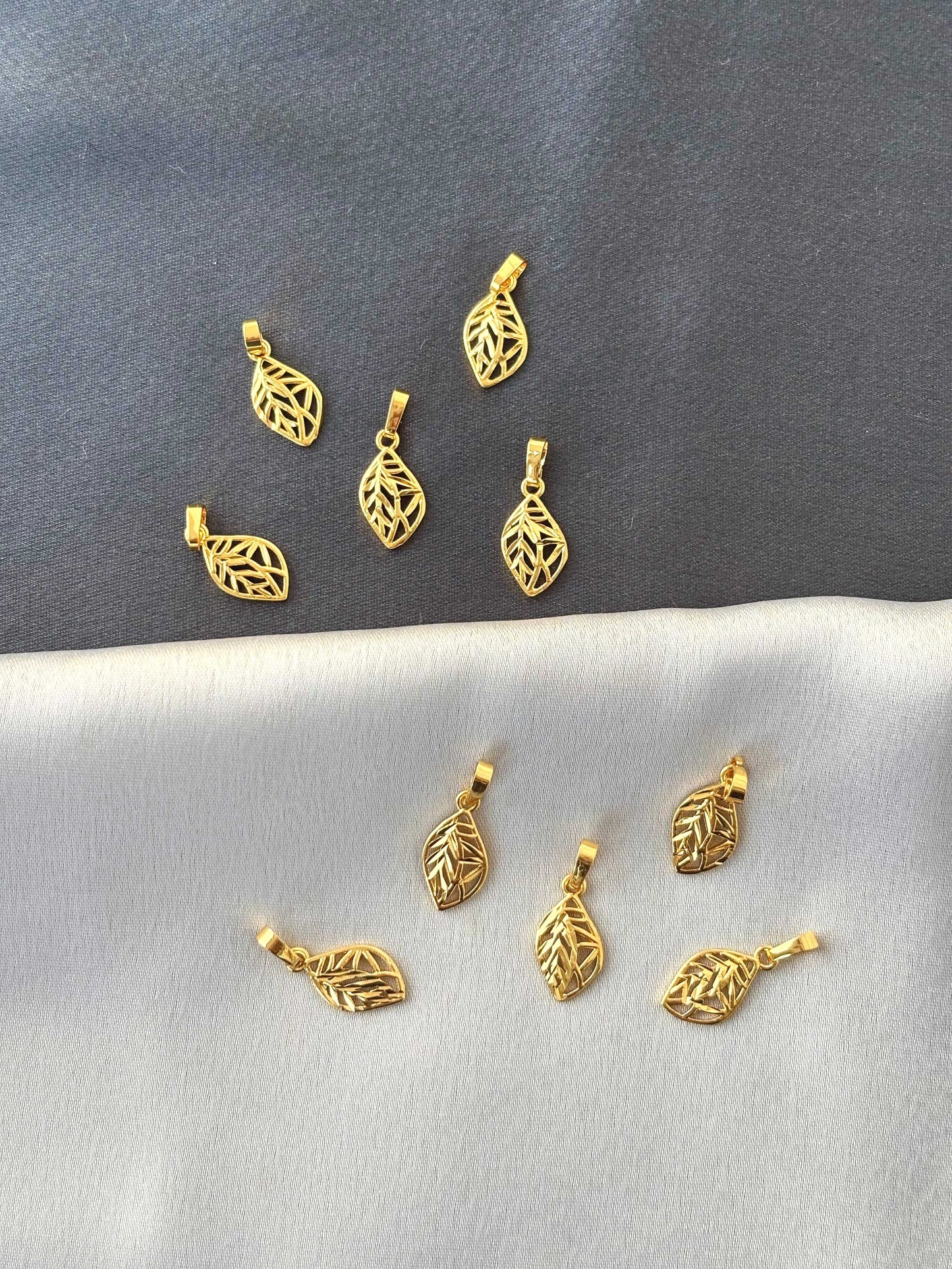 Gold-Plated Leaf Design Pendants