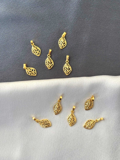 Gold-Plated Leaf Design Pendants