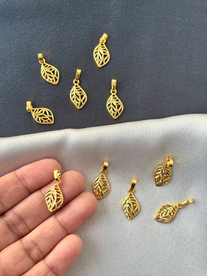 Gold-Plated Leaf Design Pendants