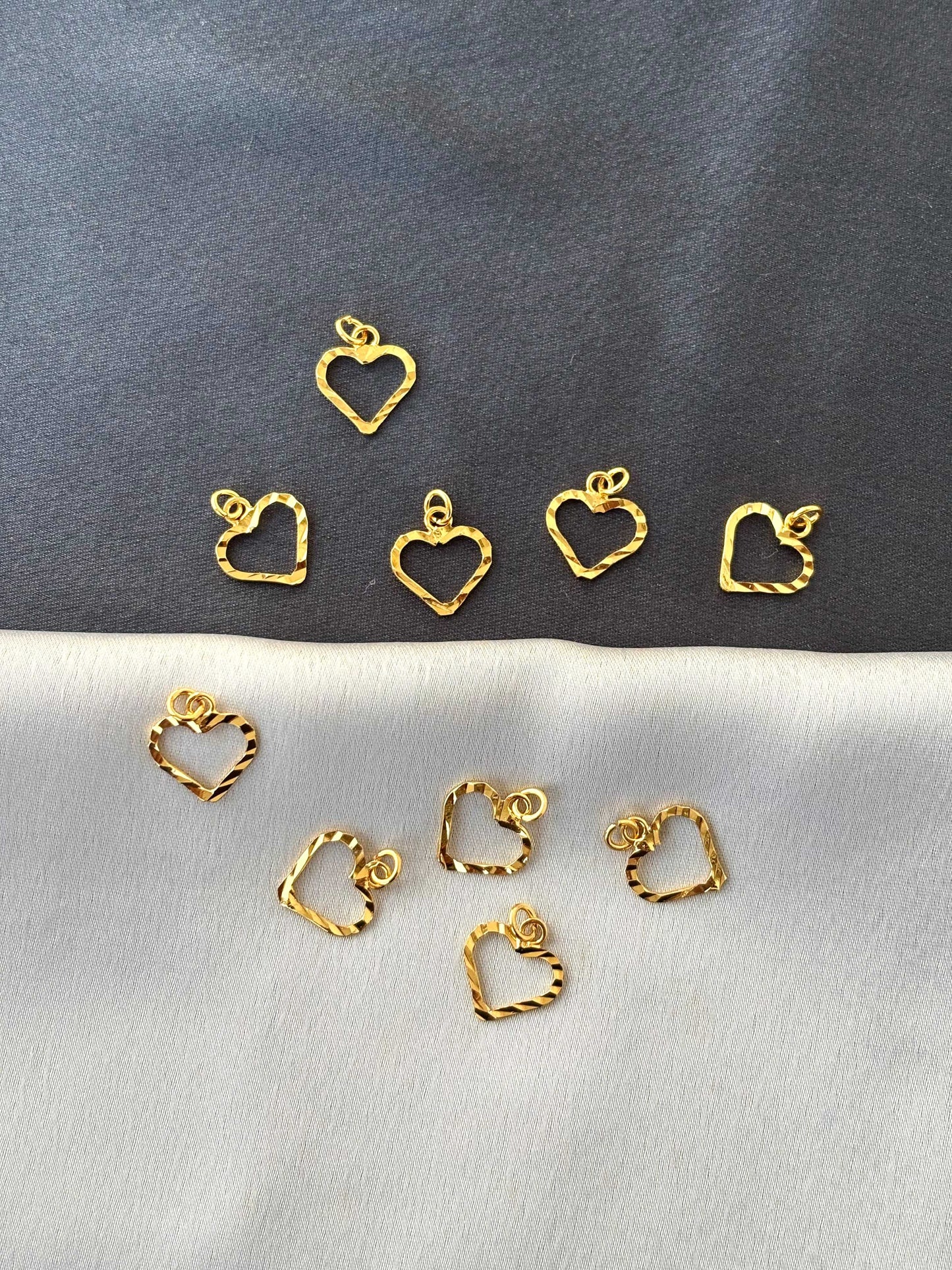 Gold-Plated Heart Shaped Pendants