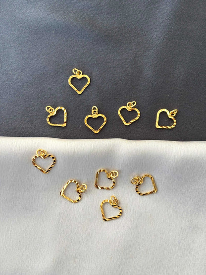 Gold-Plated Heart Shaped Pendants
