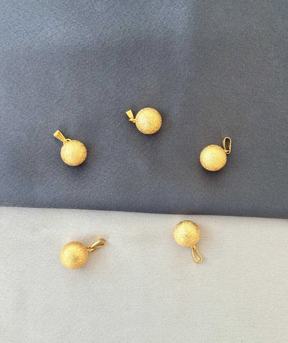 Textured Gold-Plated Ball Pendant