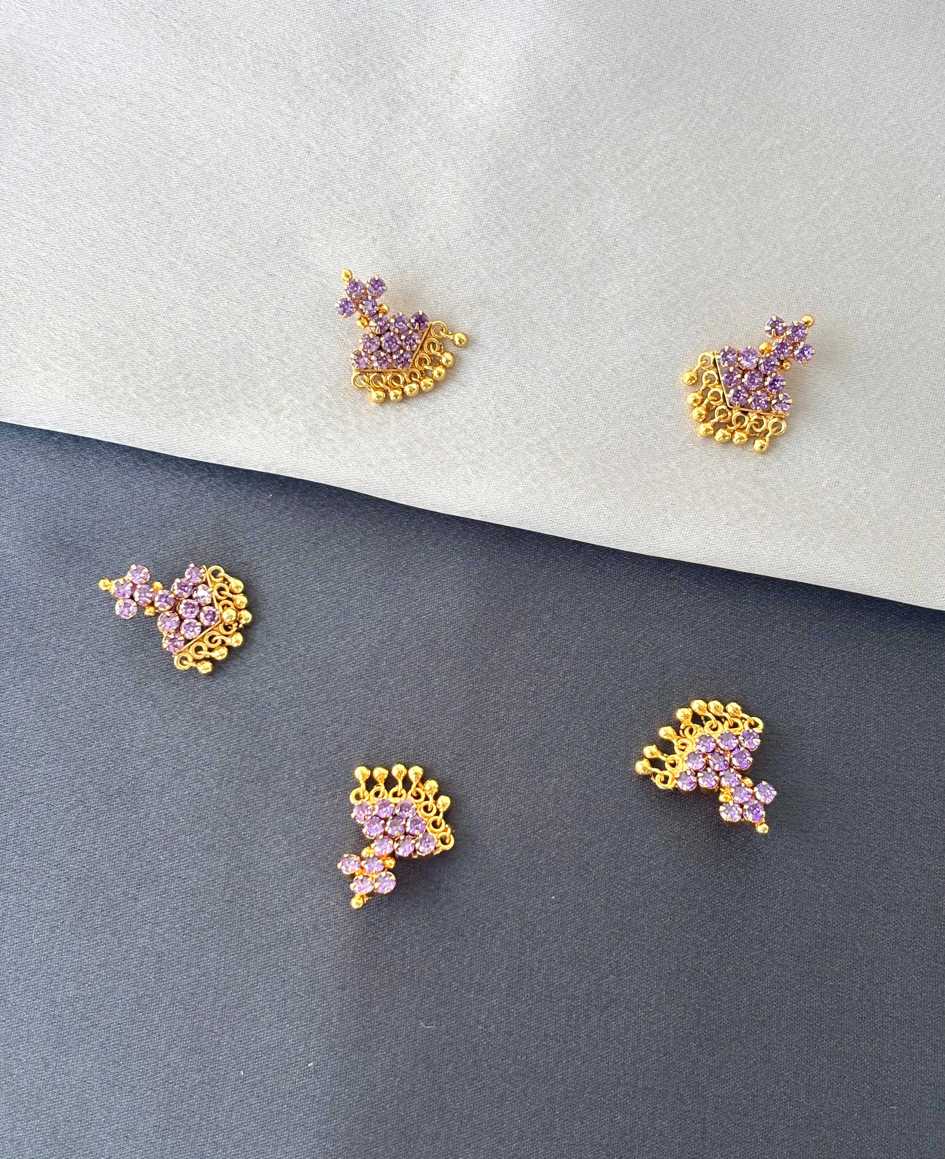 Gold Plated Lavender Floral Pendant