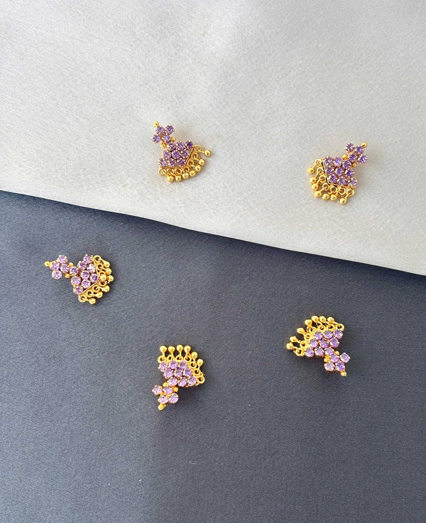 Gold Plated Lavender Floral Pendant
