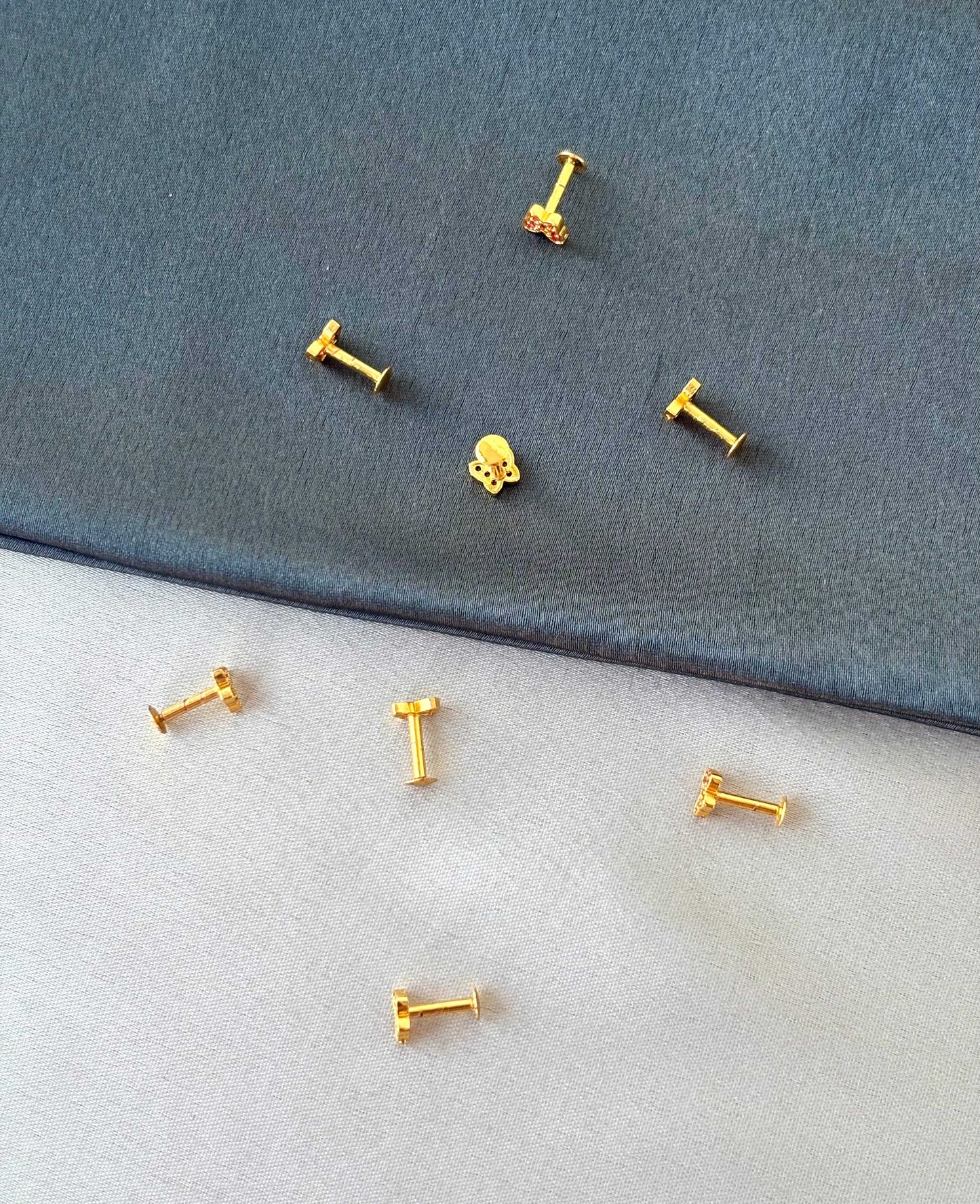 Gold-Plated Butterfly Stud Earrings