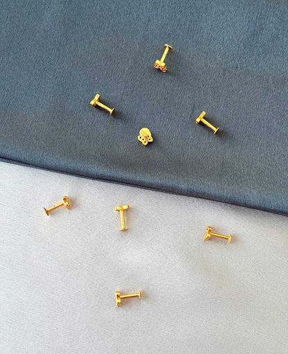 Gold-Plated Butterfly Stud Earrings
