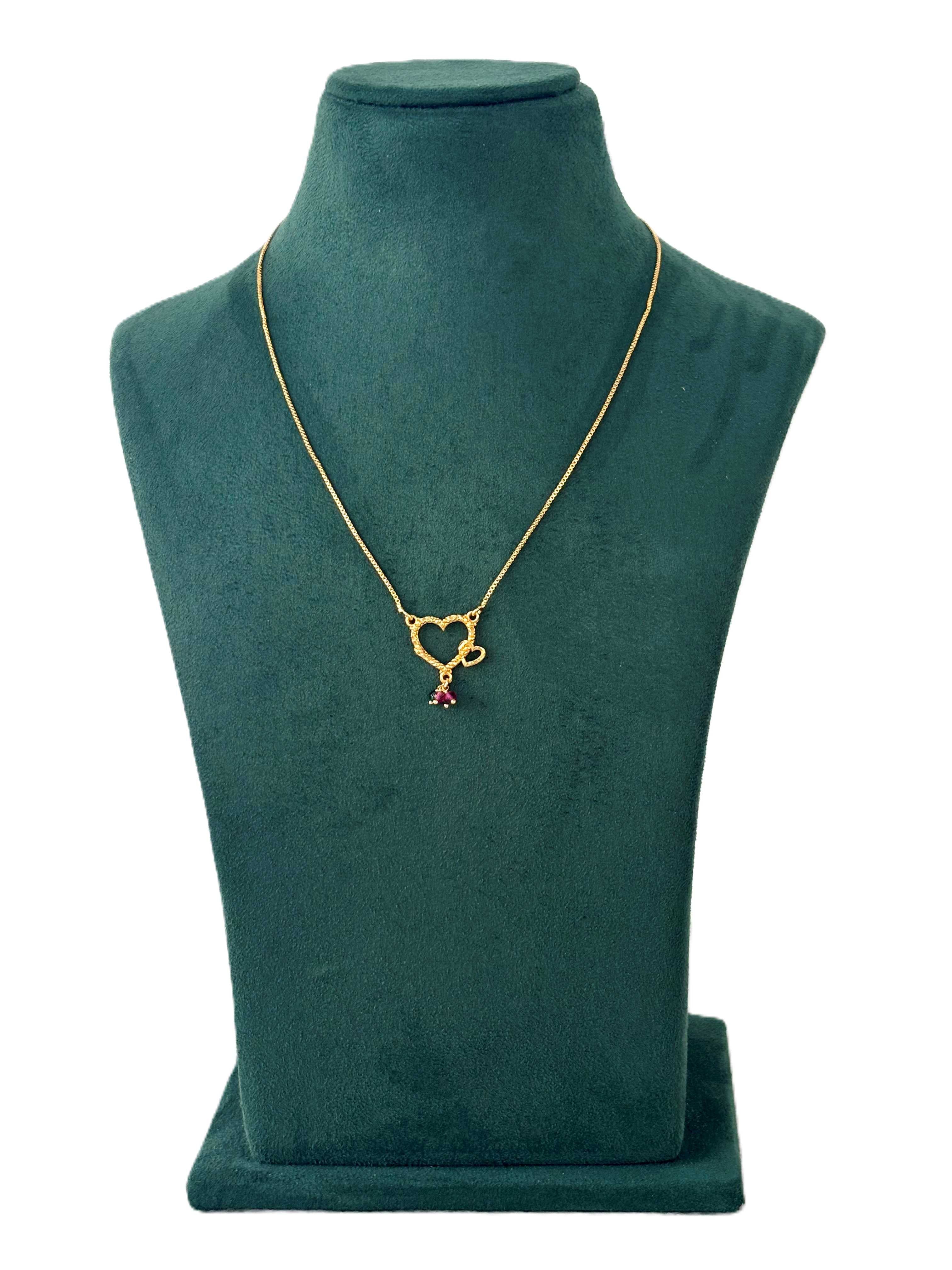 Gold-Plated Heart Pendant Necklace 1