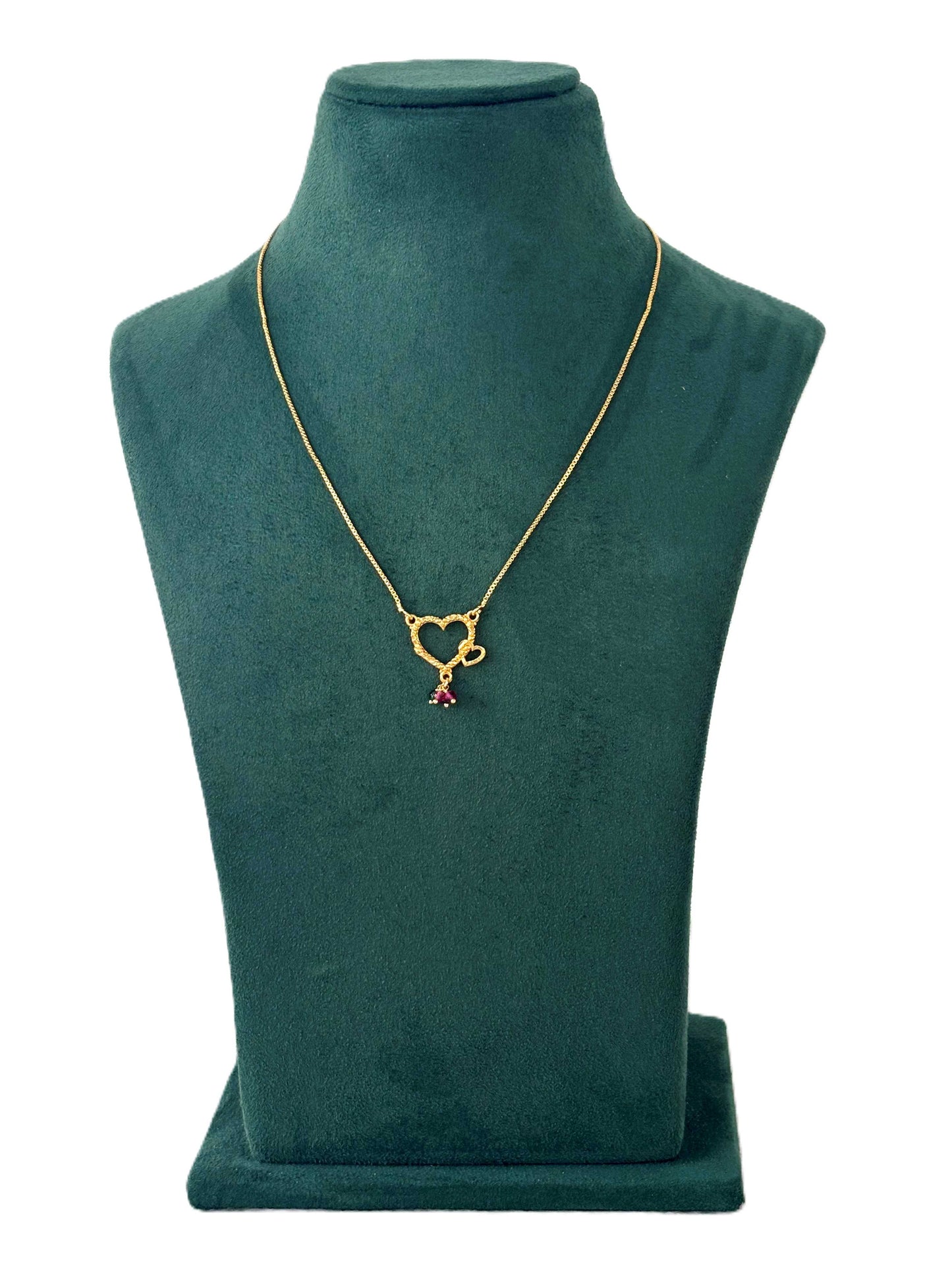 Gold-Plated Heart Pendant Necklace 1