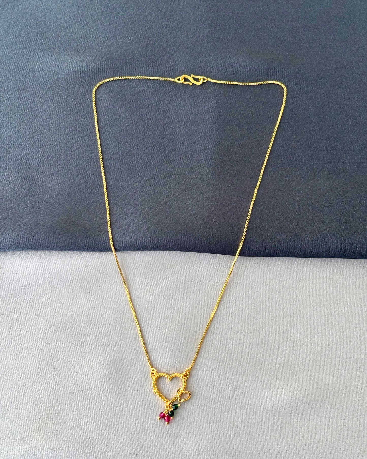 Gold-Plated Heart Pendant Necklace 1