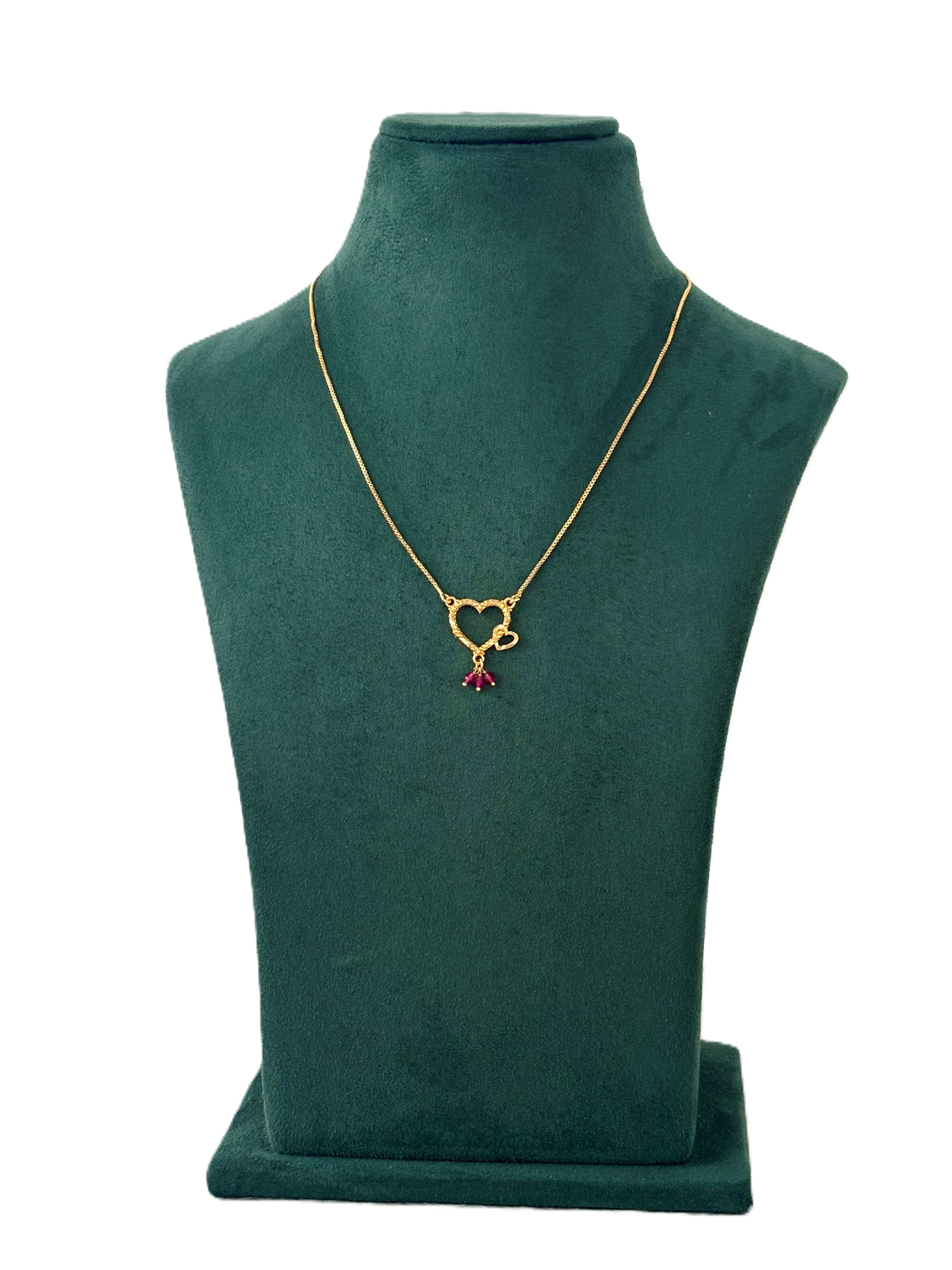 Gold-Plated Heart Pendant Necklace 2
