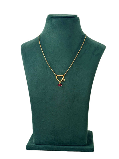 Gold-Plated Heart Pendant Necklace 2