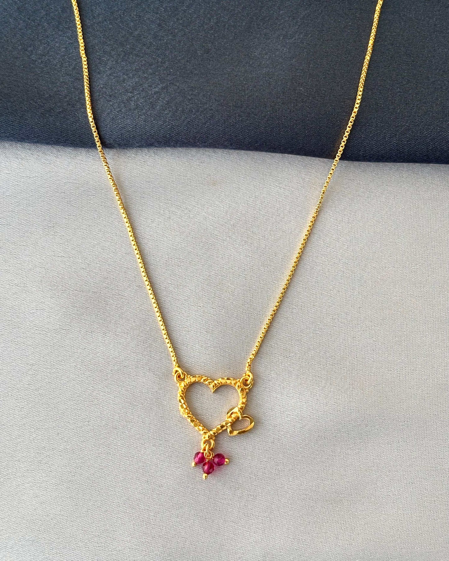 Gold-Plated Heart Pendant Necklace 2