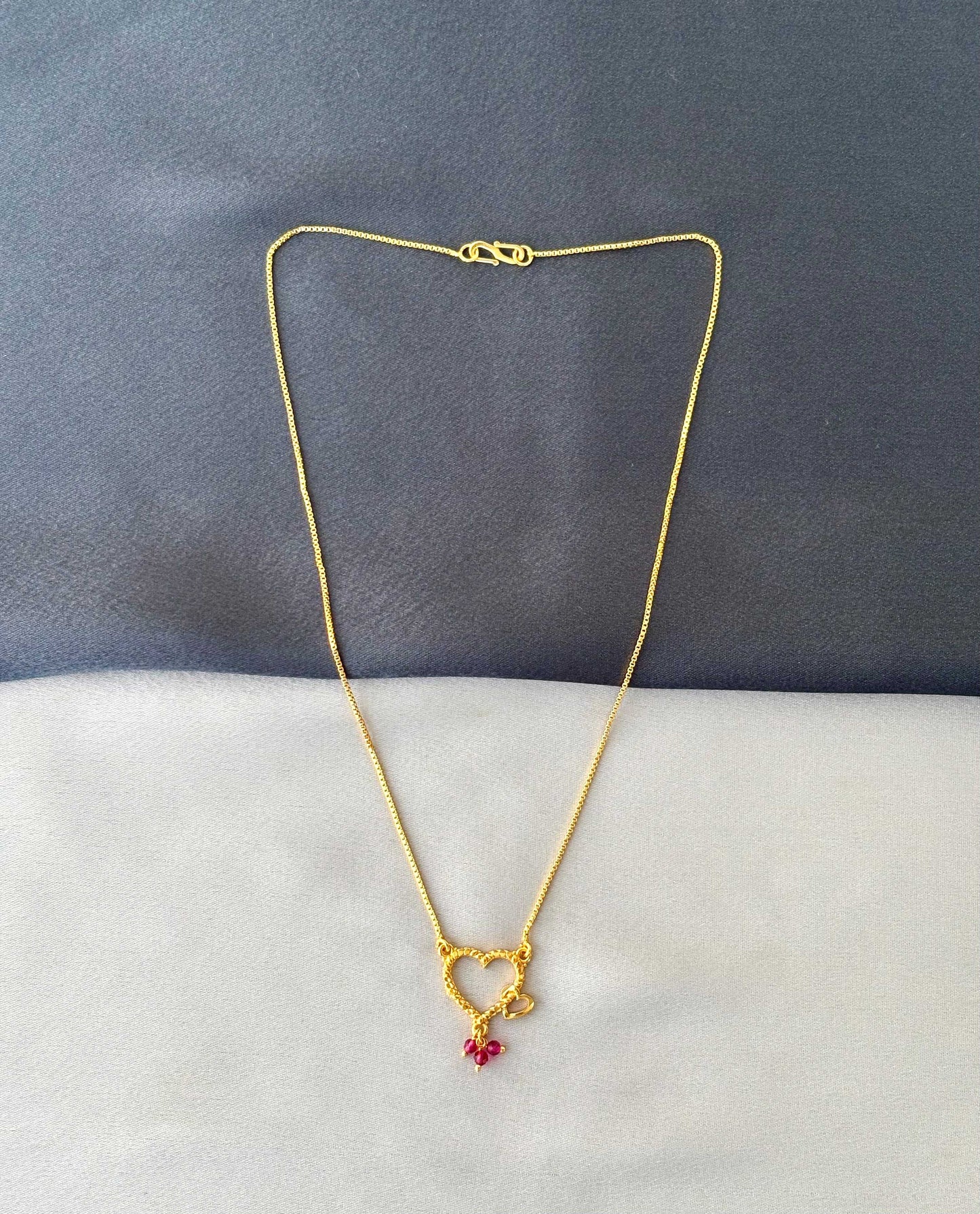 Gold-Plated Heart Pendant Necklace 2