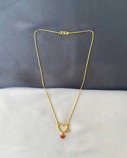 Gold-Plated Heart Pendant Necklace 2