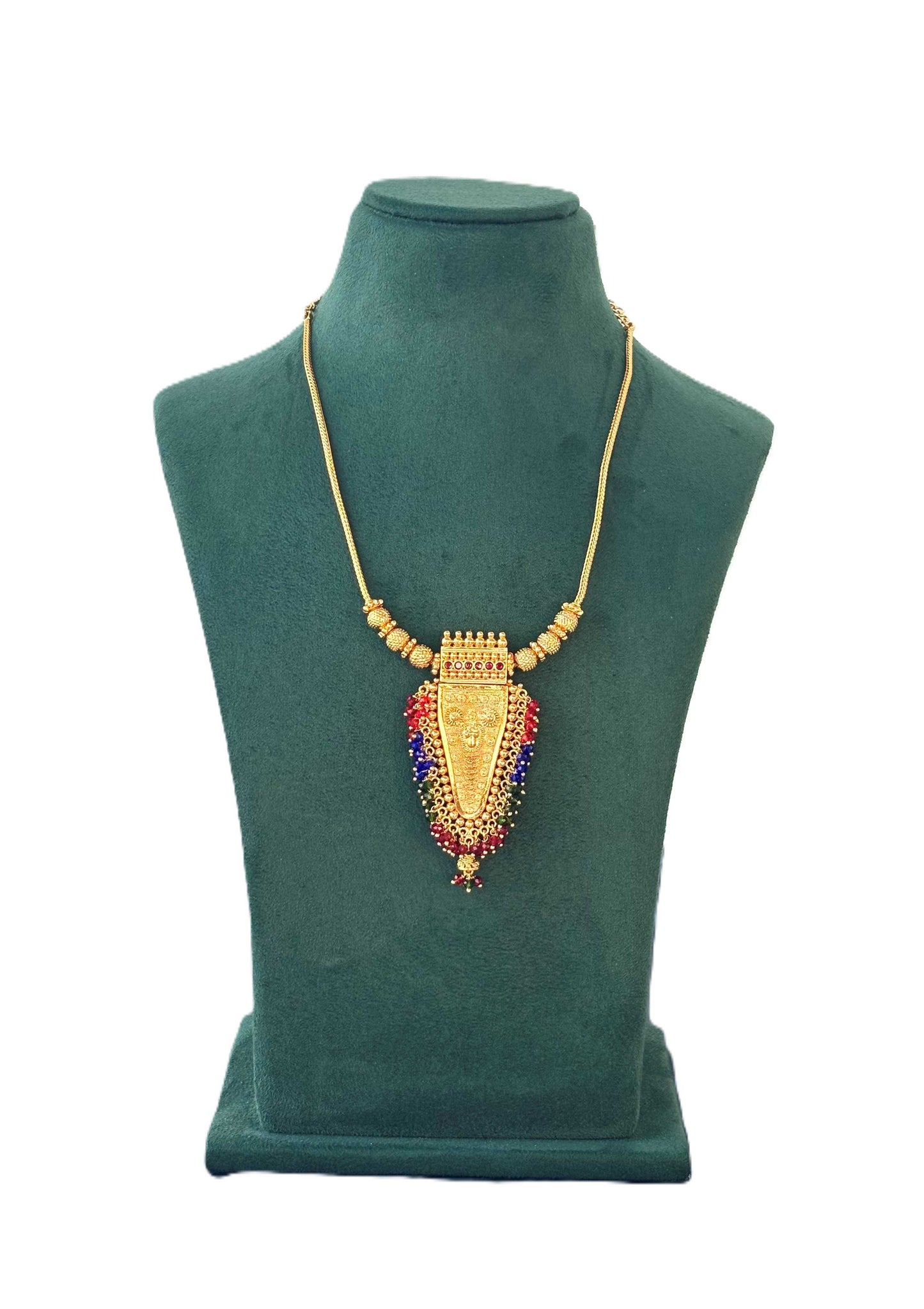 Traditional Beaded Nettipattam Necklace