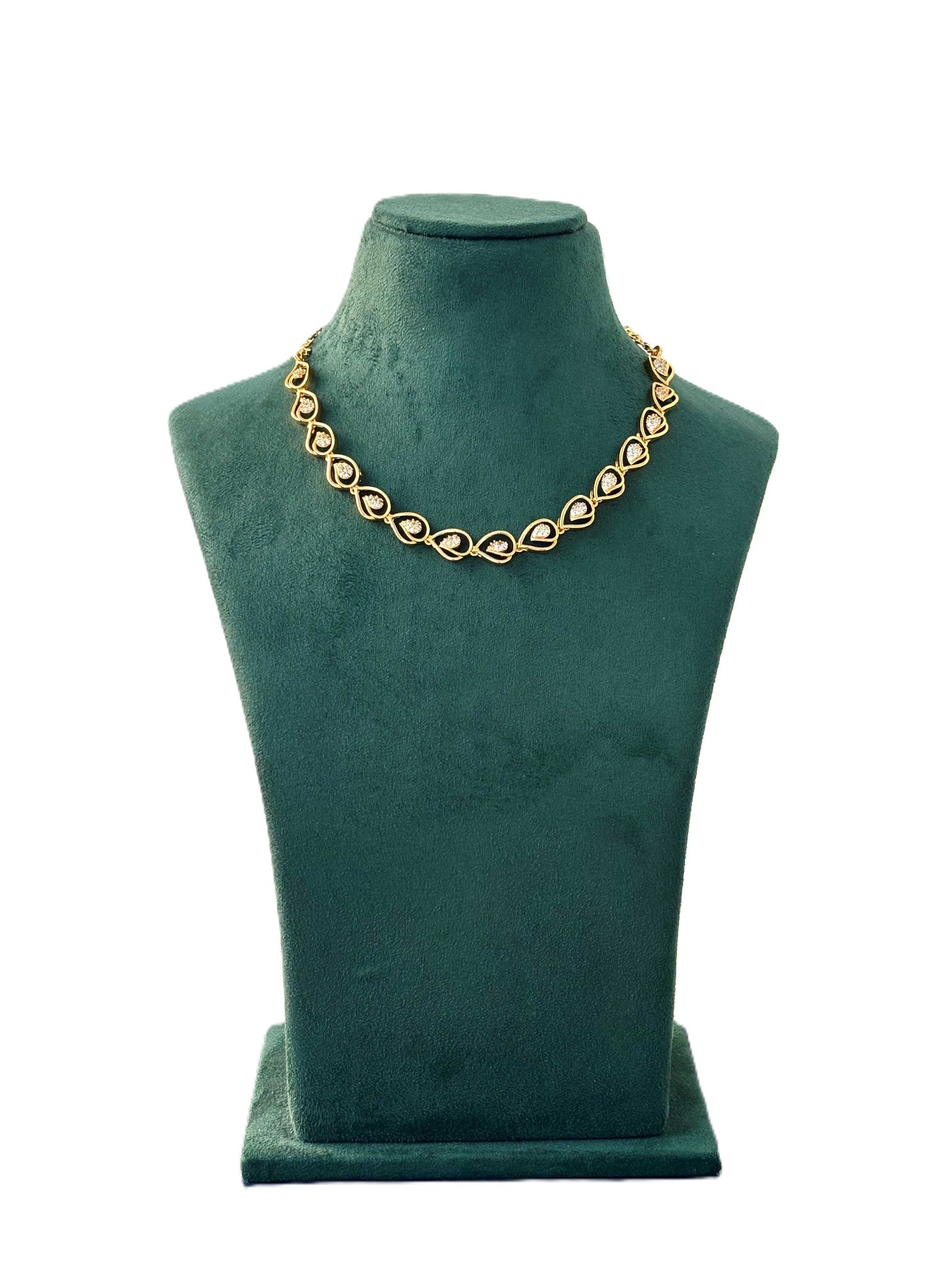 Gold Plated Heart-Link Necklace