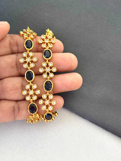 Designer Necklace with Blue and White Stones