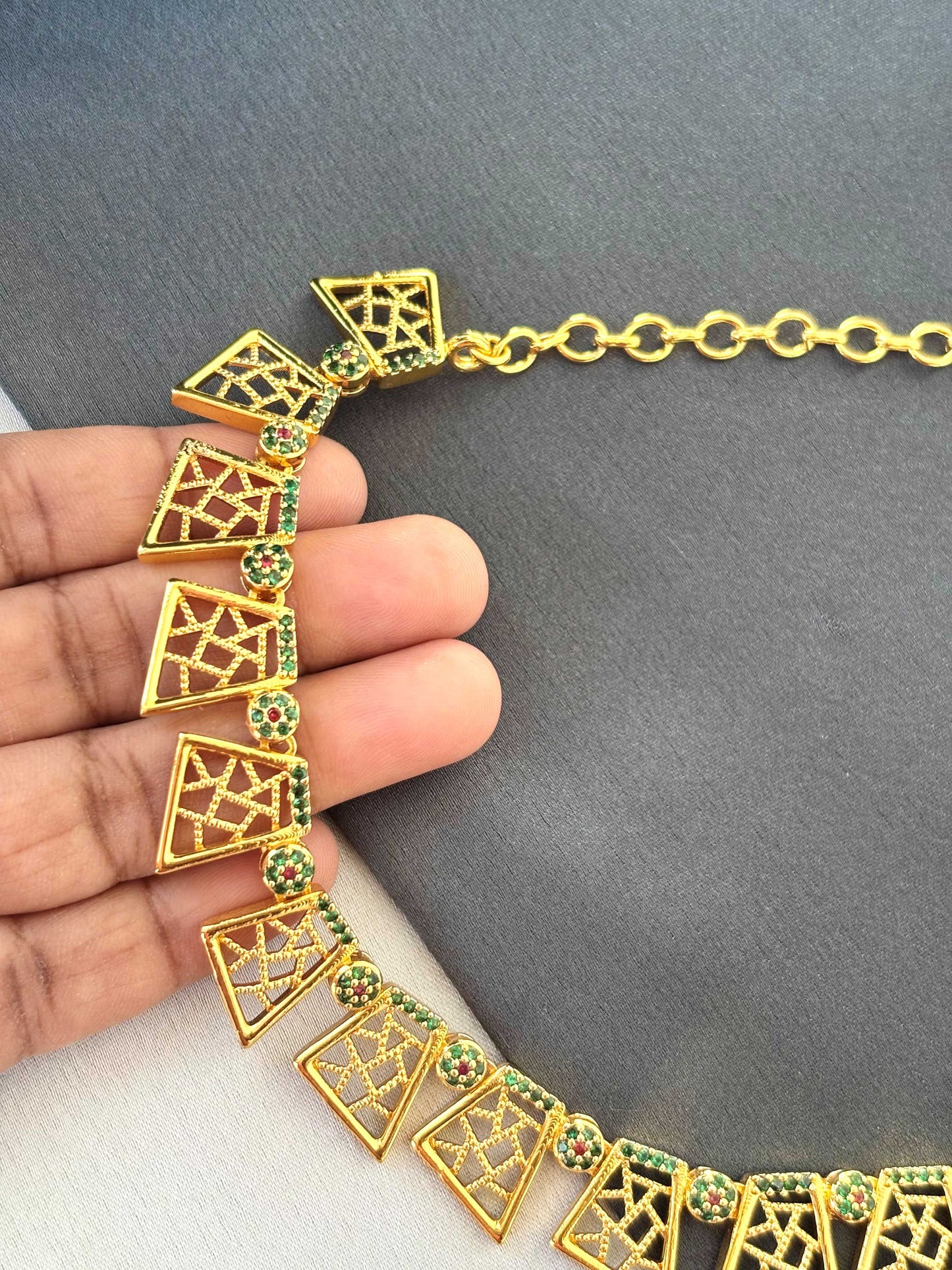 Geometric Shape Designer Necklace 1