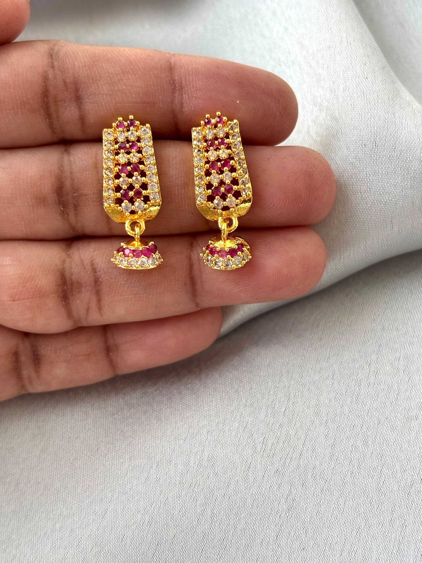 Gold Plated Bell Drop Earrings