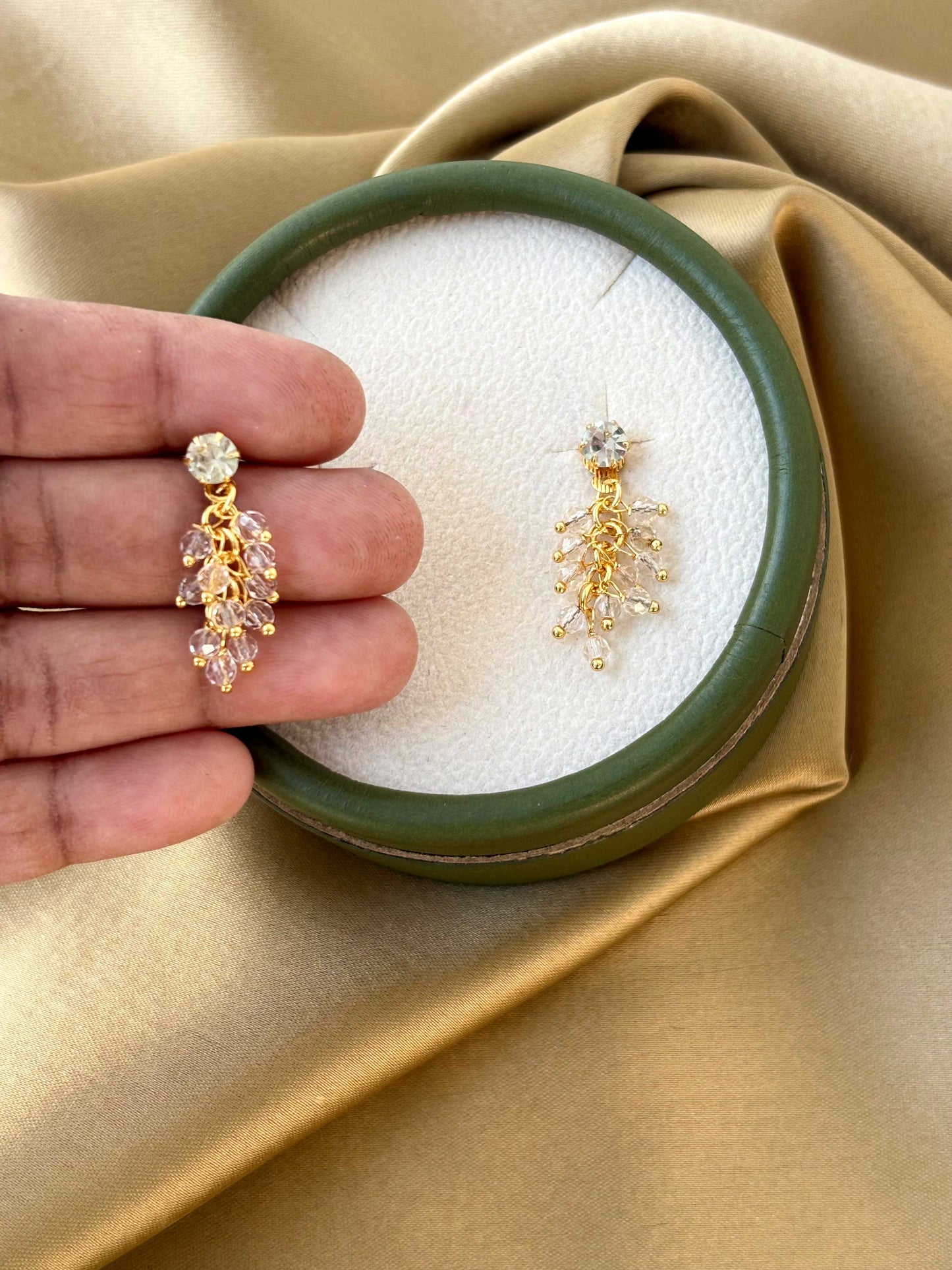 Gold Plated Crystal Drop Earrings