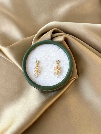 Gold Plated Crystal Drop Earrings