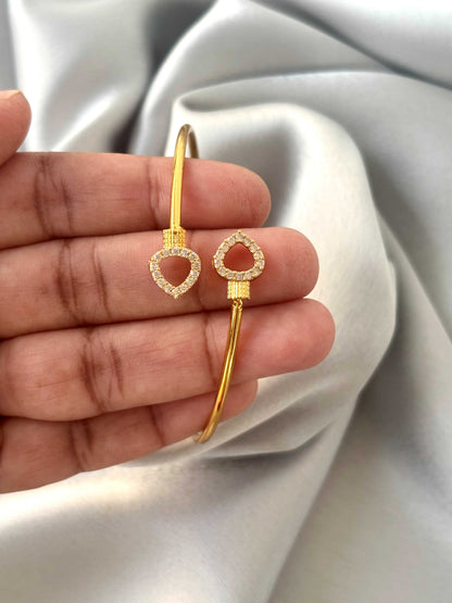 Teardrop Stone Gold-Plated Cuff