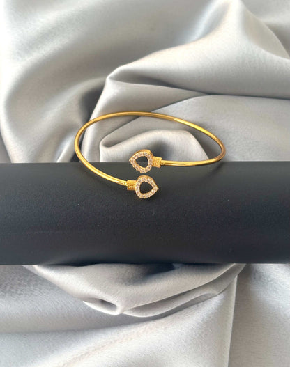 Teardrop Stone Gold-Plated Cuff