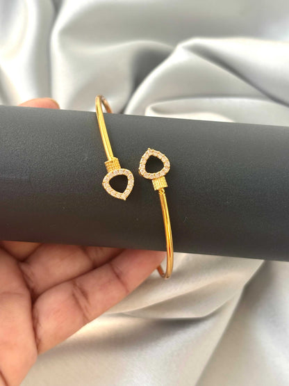 Teardrop Stone Gold-Plated Cuff