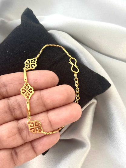 Gold-Plated Sleek Box Chain Bracelet