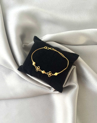 Gold-Plated Filigree Heart Bracelet