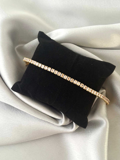 Sparkling Square Cut Crystal Bracelet