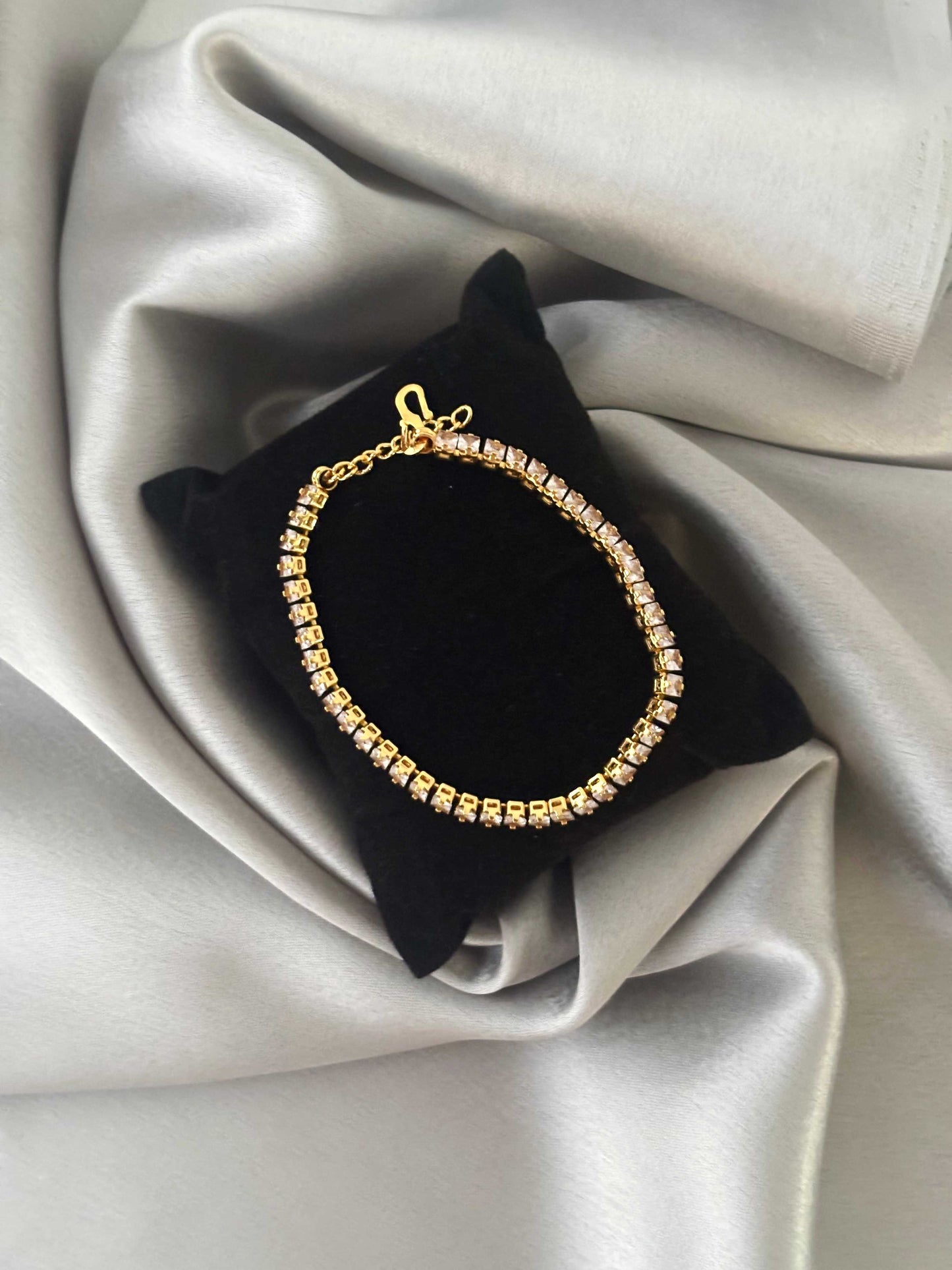 Sparkling Square Cut Crystal Bracelet