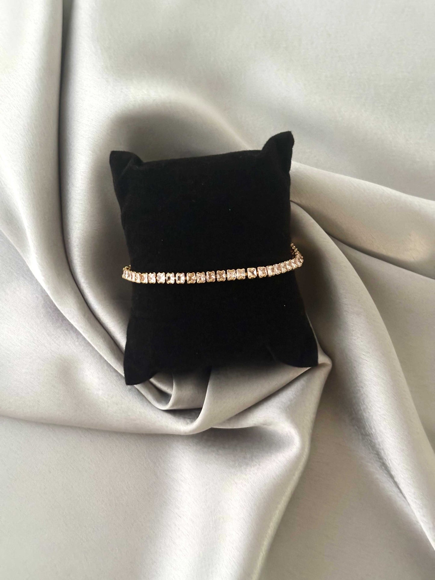 Sparkling Square Cut Crystal Bracelet