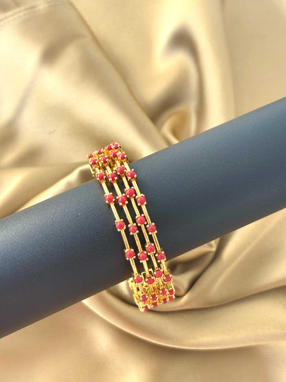 Pavizham Studded Bangles Size 2.8