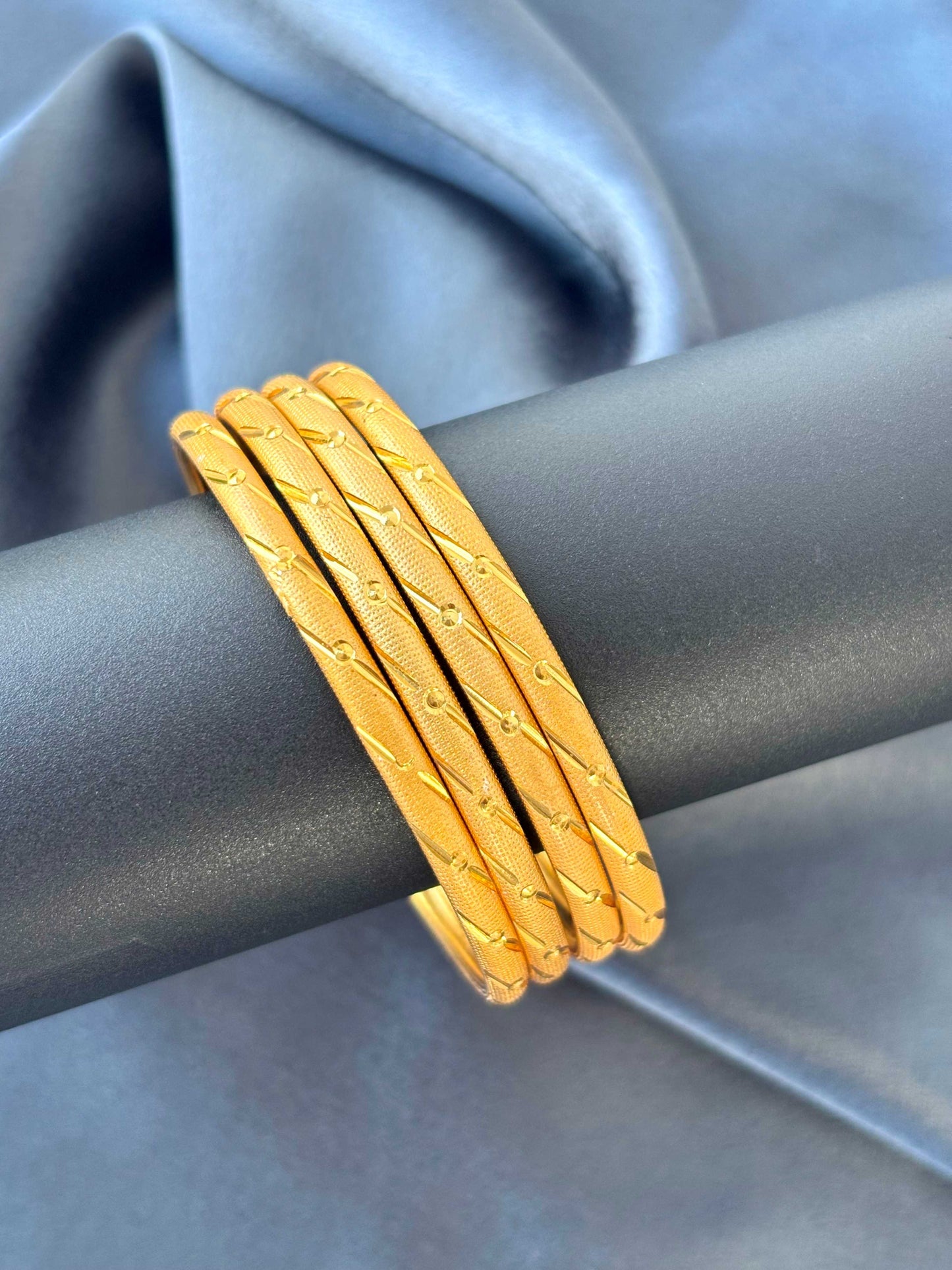 Light Weight Matt Pipe Bangles Size 2.8