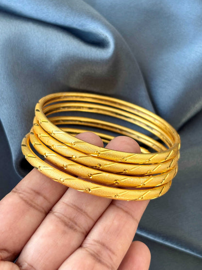 Light Weight Matt Pipe Bangles Size 2.6