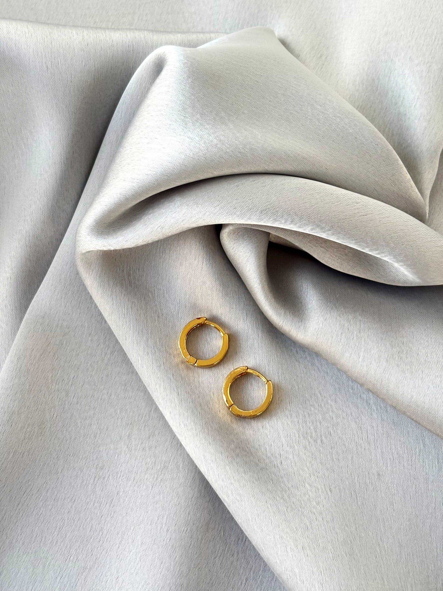 Classic Polished Gold-Plated Huggies