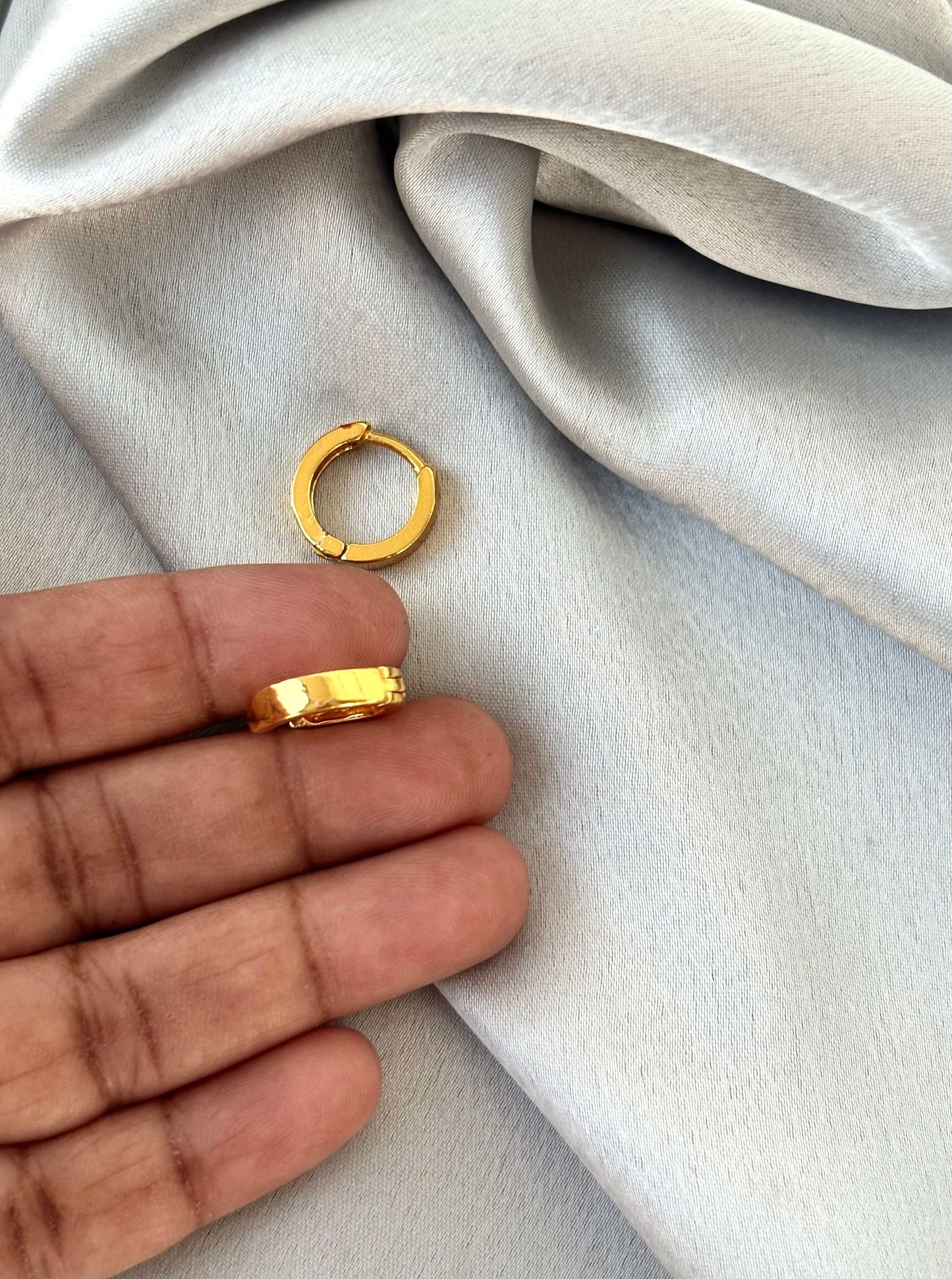 Classic Polished Gold-Plated Huggies