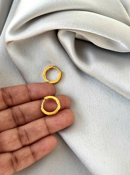 Classic Polished Gold-Plated Huggies