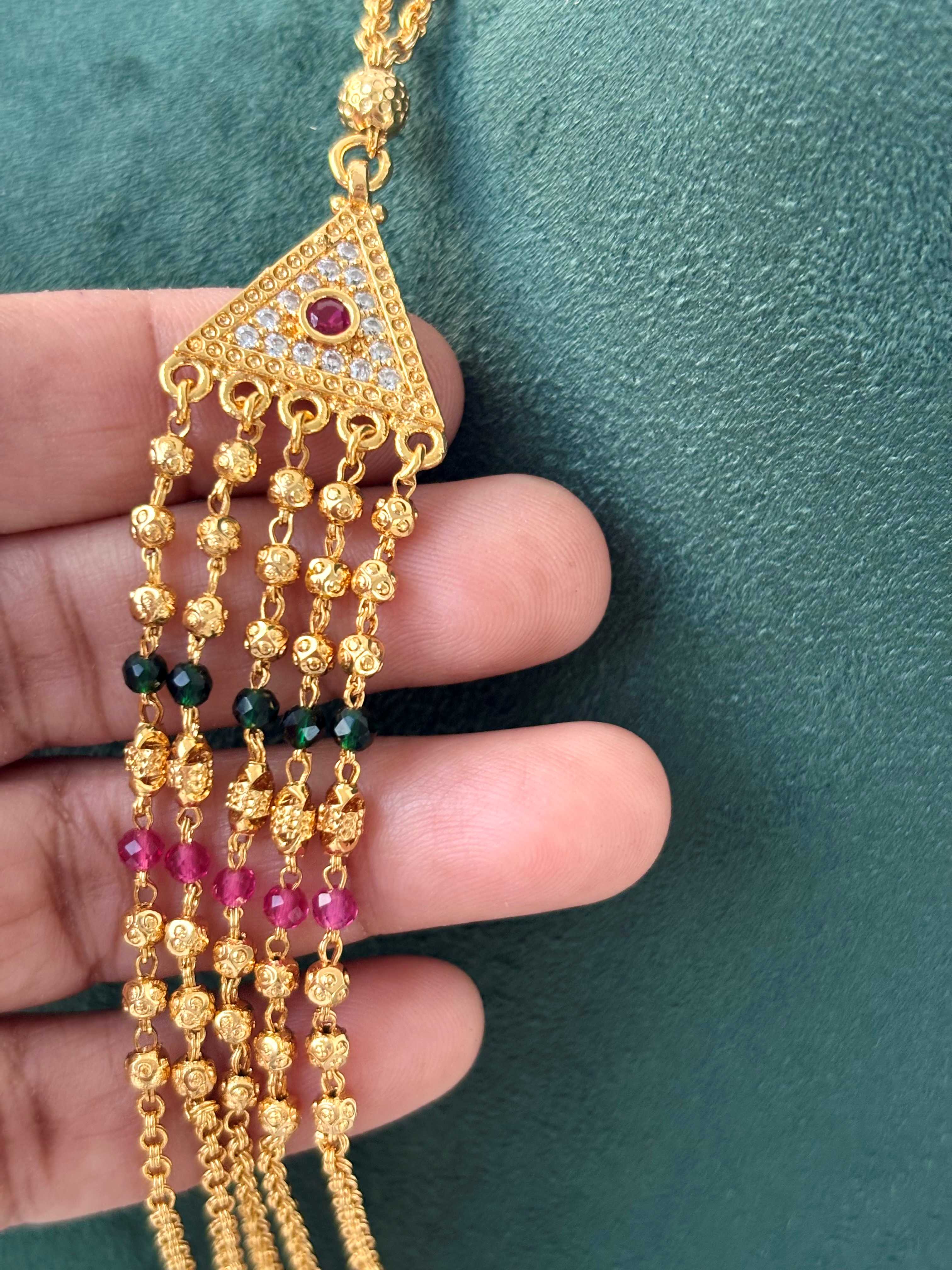 Multi-Layered Beaded Rani Necklace