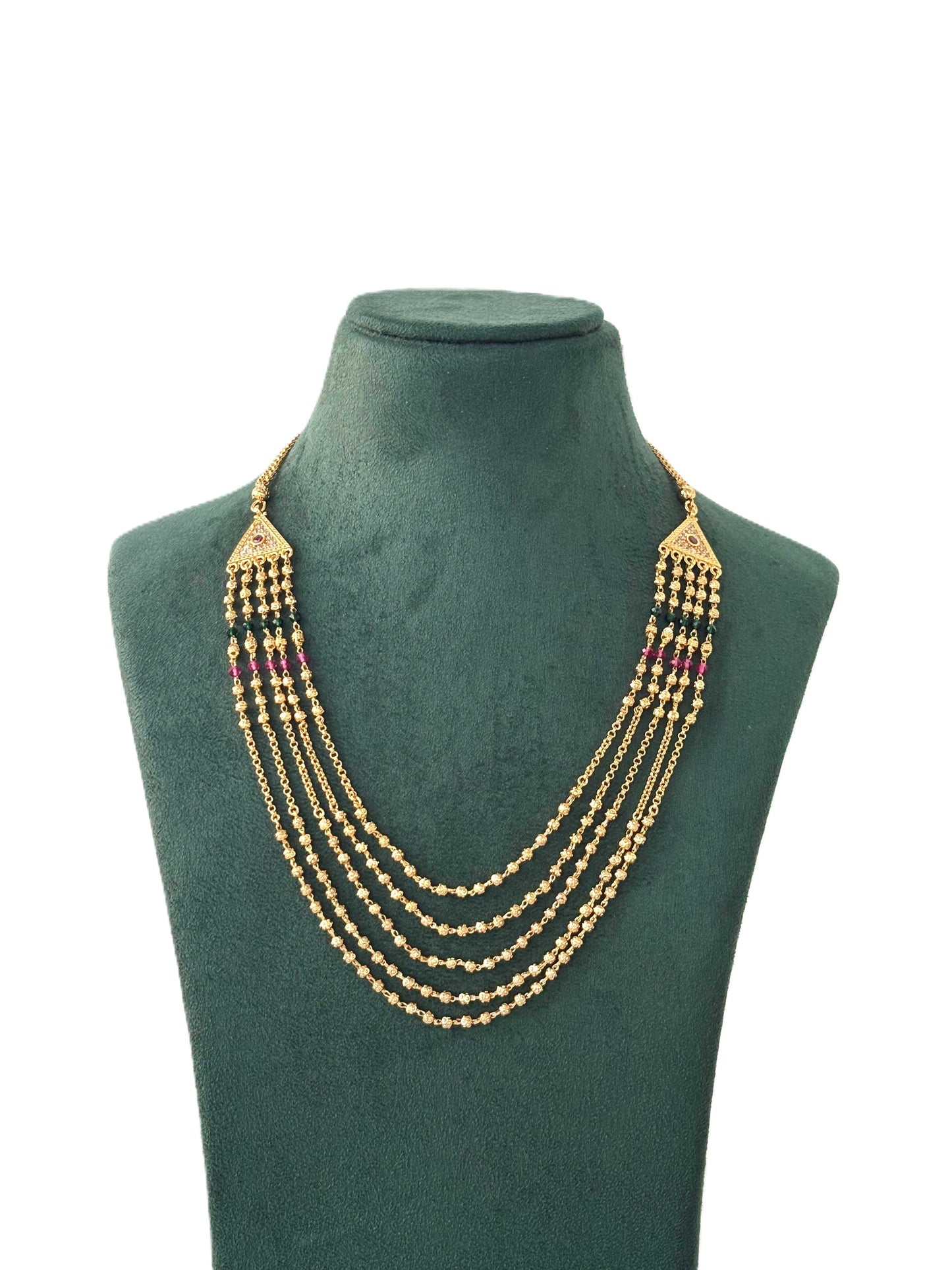 Multi-Layered Beaded Rani Necklace