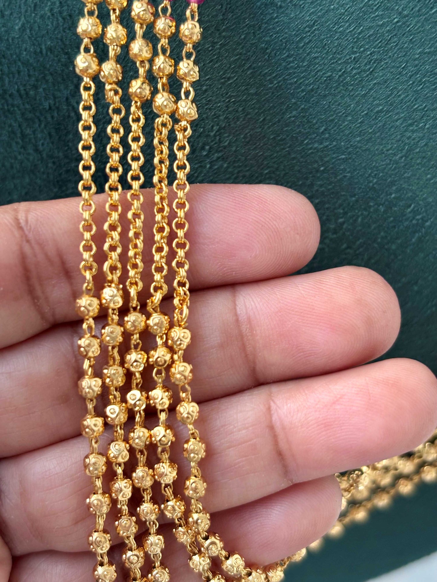 Multi-Layered Beaded Rani Necklace
