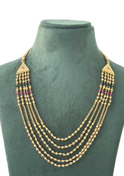 Multi-Layered Beaded Rani Necklace