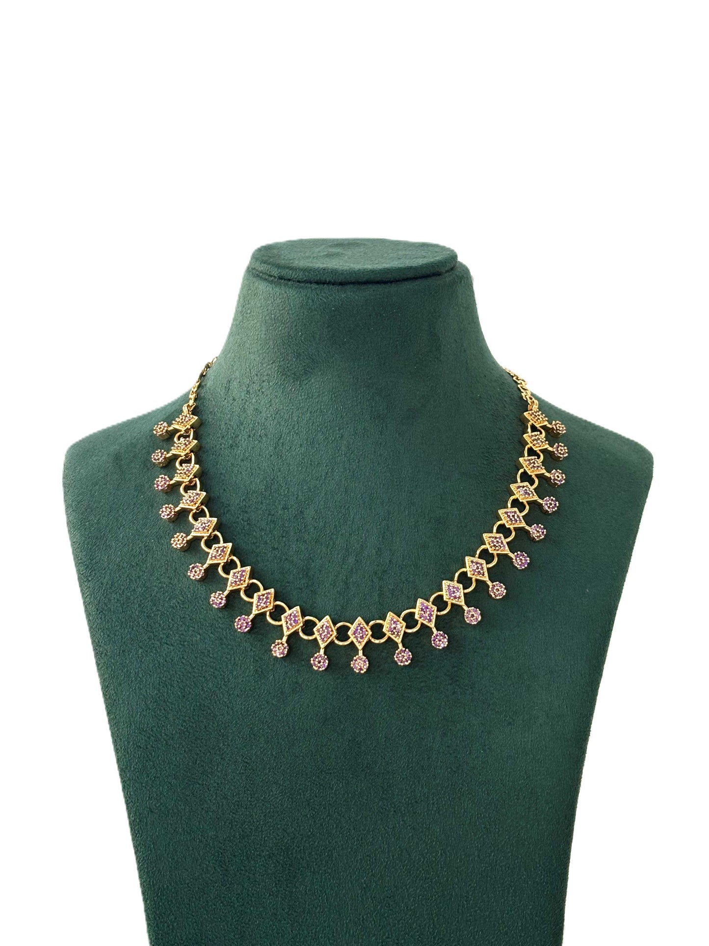 Lavender Stone Gold-Plated Necklace