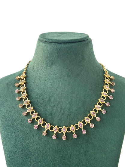 Lavender Stone Gold-Plated Necklace