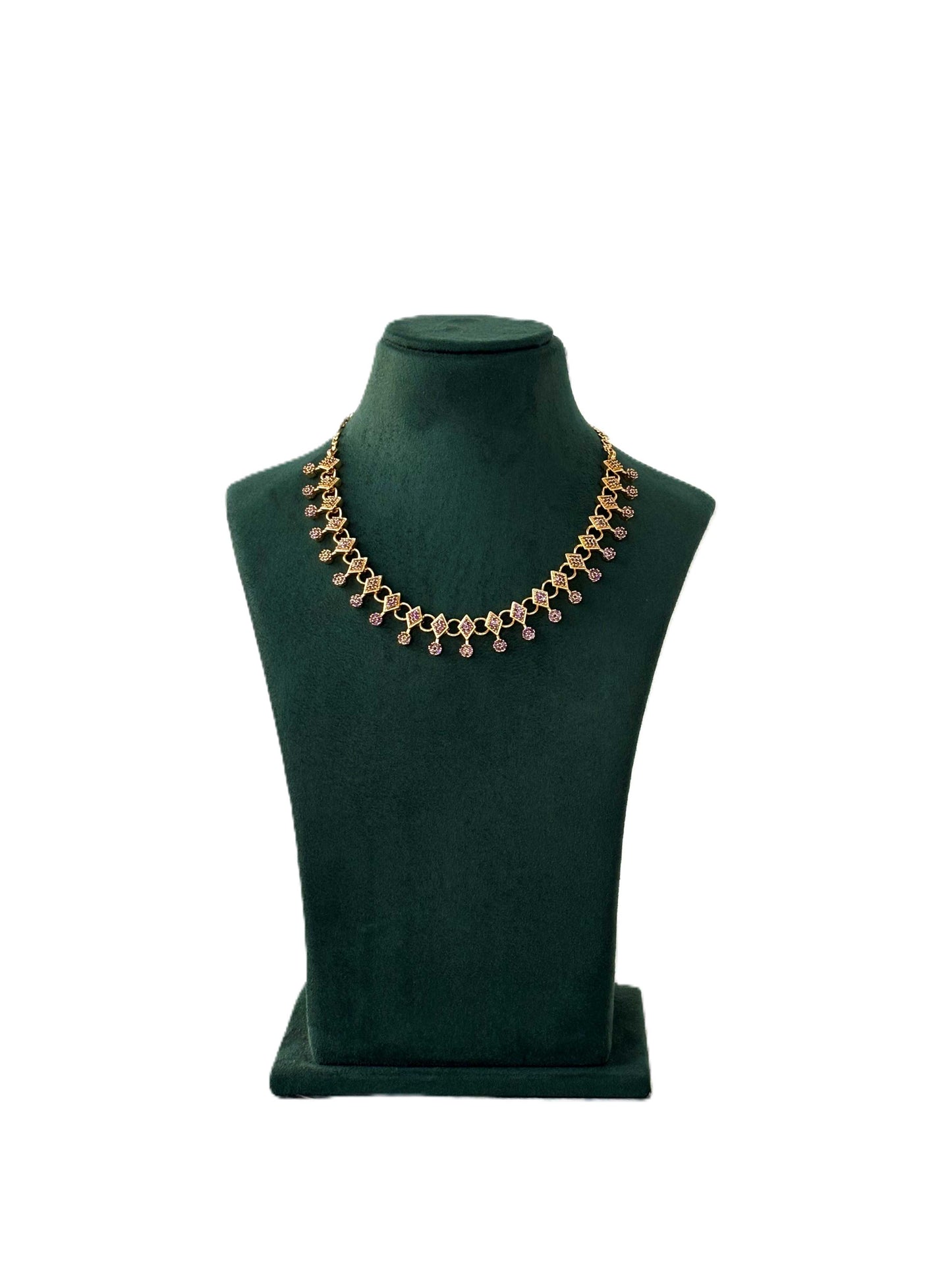 Lavender Stone Gold-Plated Necklace