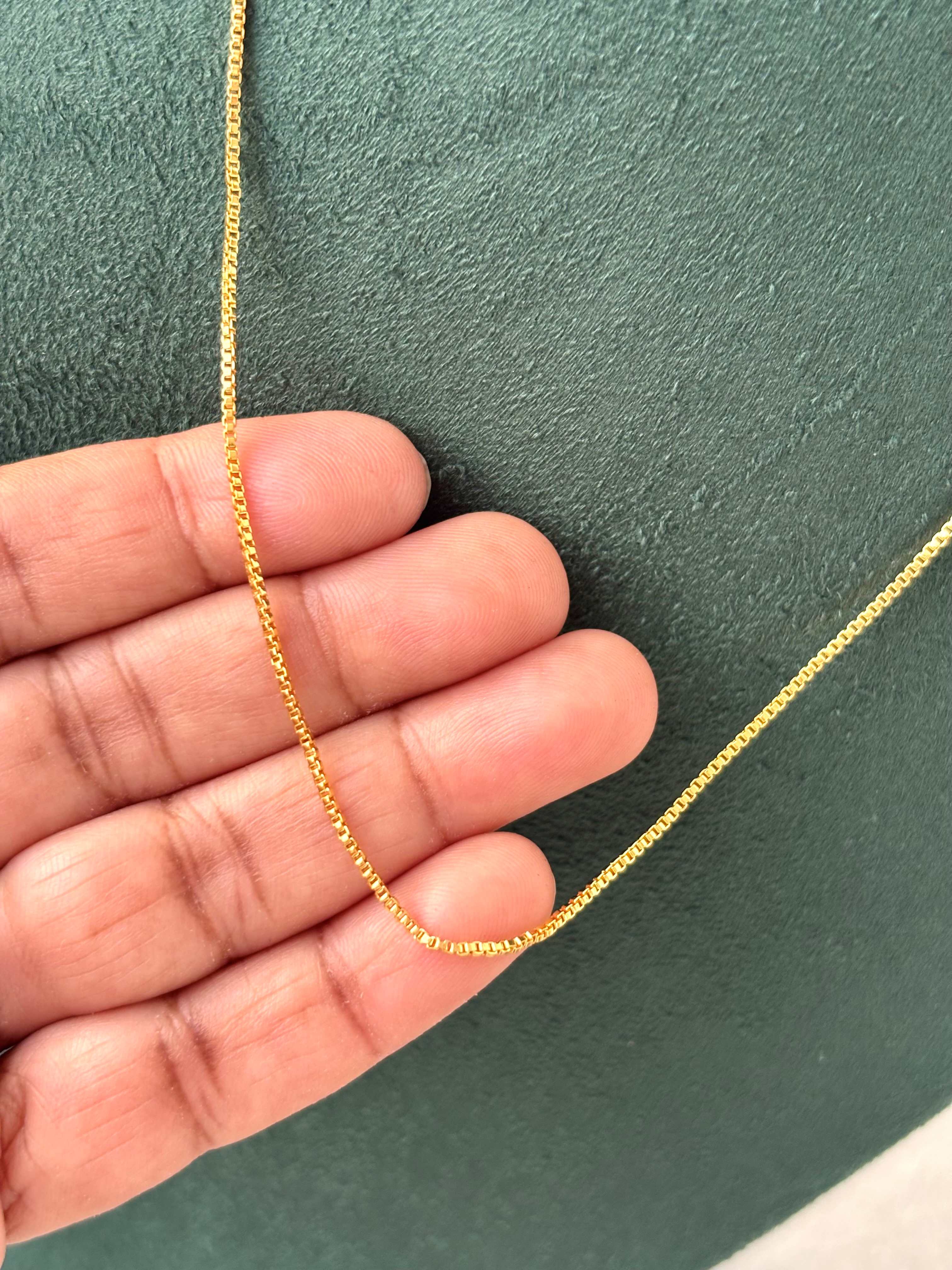 Gold-Plated Box Chain 17 Inches